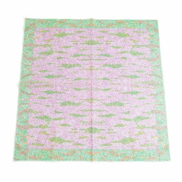 Auth HERMES Table Napkins Green/Pink Cotton - e59702a - Picture 3 of 8